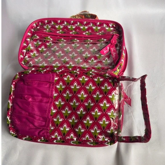 Vera Bradley Pink Swirls Quilted Women's cosmetic Bag organizer - Picture 8 of 9